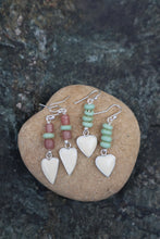 Load image into Gallery viewer, Ivory Heart Danglers