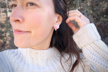 Load image into Gallery viewer, Pink Opal Studs
