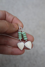 Load image into Gallery viewer, Ivory Heart Danglers
