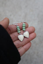 Load image into Gallery viewer, Ivory Heart Danglers
